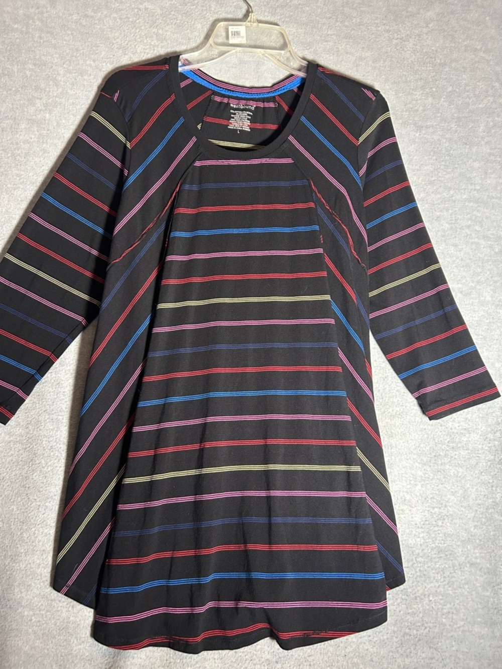 WESTBOUND Extra Long Line Soft Comfy Cotton Modal Spandex Blend 3/4 Sleeves